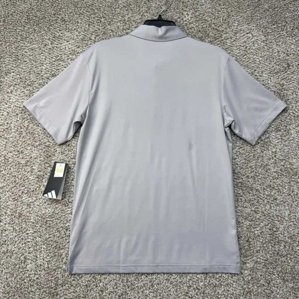 Adidas Polo Shirt Men Small Gray Ultimate Performance Stretch Golf New With Tags
